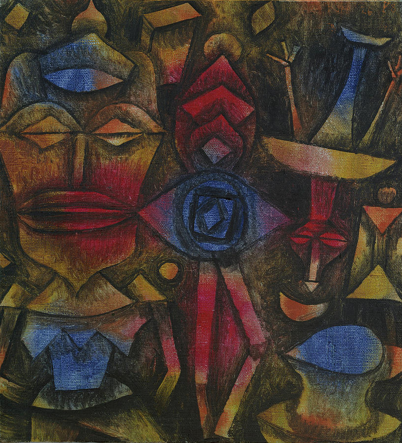 Collection of Figurines by Paul Klee 1926 Painting by Paul Klee