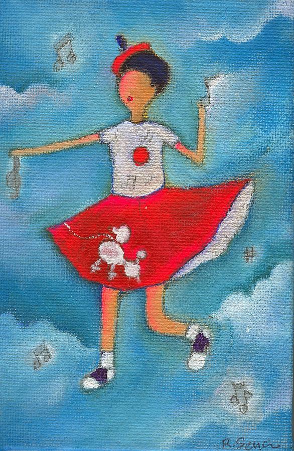 Colleen Dancing In Clouds Painting by Ricky Sencion
