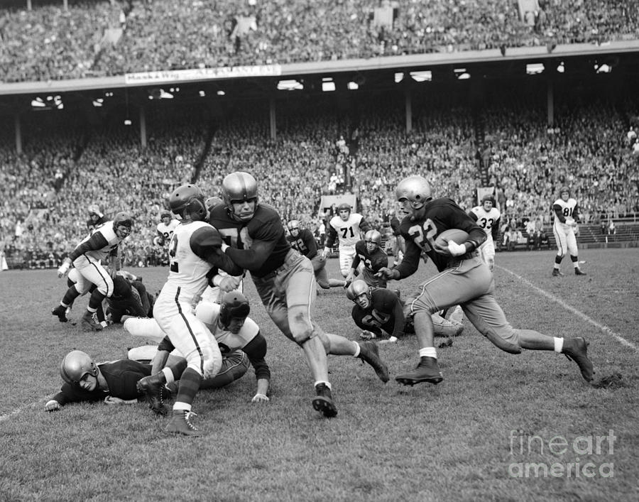 College Football Game, C.1950s Photograph by H. Armstrong Roberts/ClassicStock