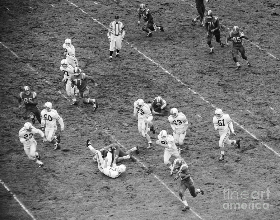 Athlete Photograph - College Football Game From Above by H. Armstrong Roberts/ClassicStock