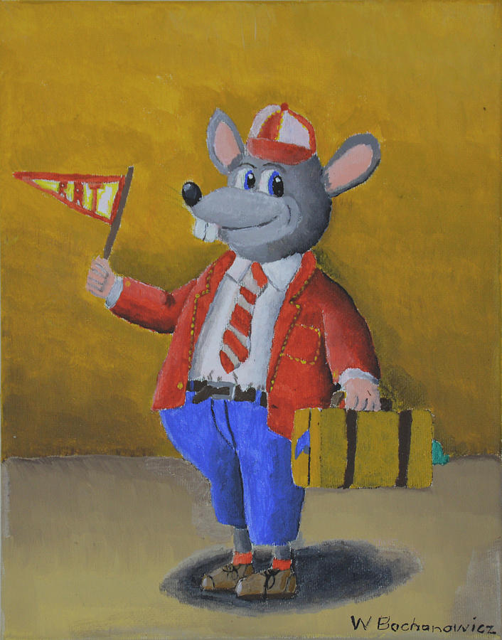 College Rat Painting by Winton Bochanowicz