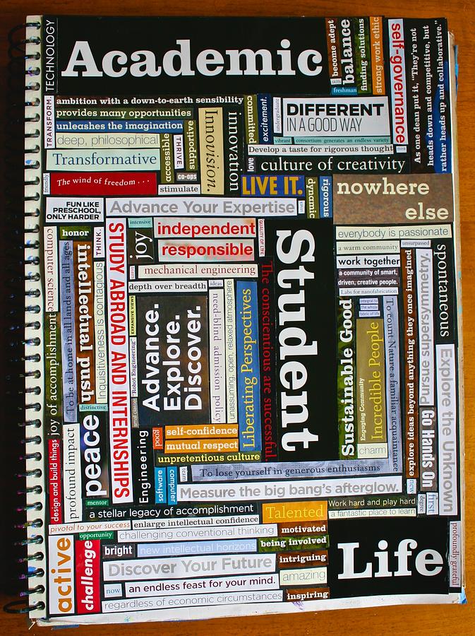 College View Book Montage Mixed Media by Polly Castor