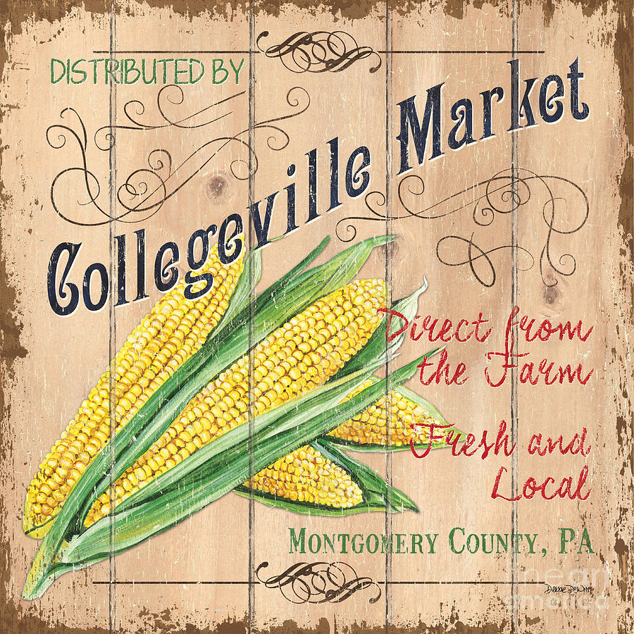Vegetable Painting - Collegeville Market by Debbie DeWitt