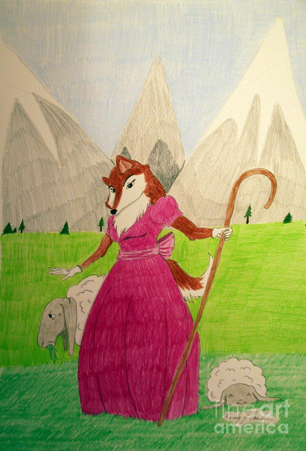 Collie Bo Peep Drawing by Wendy Coulson