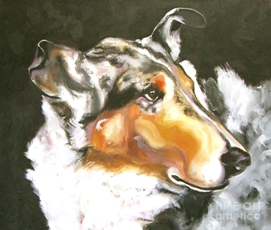 Nature Painting - Collie Merle Smooth 2 by Susan A Becker