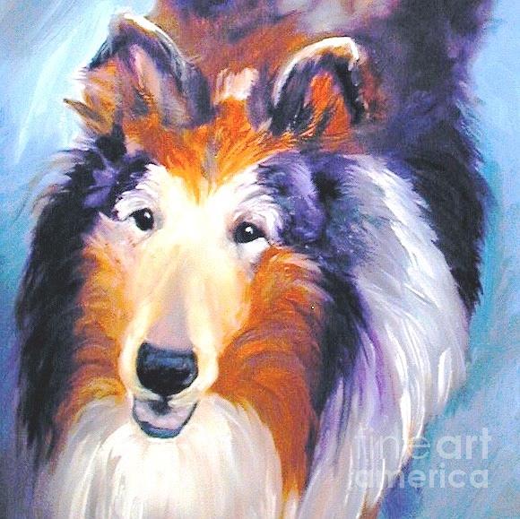 Collie Sable Rough 2 Painting by Susan A Becker