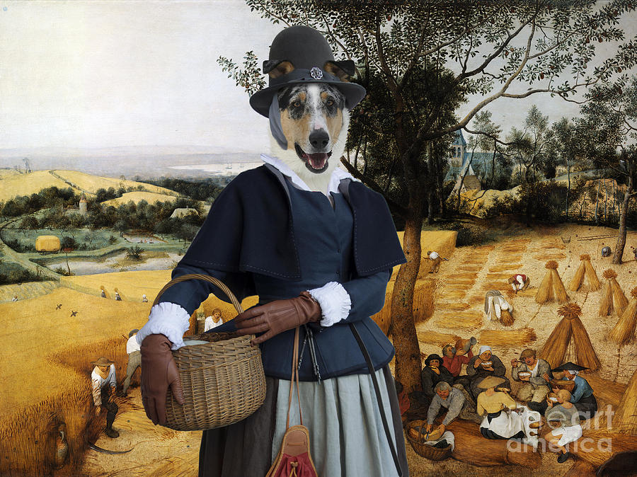 Collie Smooth - Smooth Collie Art Canvas Print - The Harvesters Painting by Sandra Sij