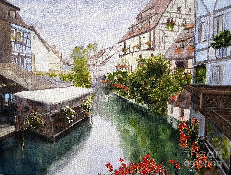 Colmar Canal Painting by Shirley Braithwaite Hunt