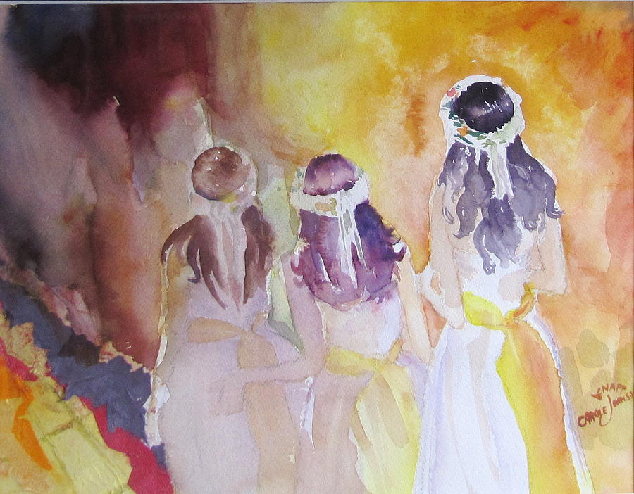 Colombian Wedding Party One Painting by Carole Johnson