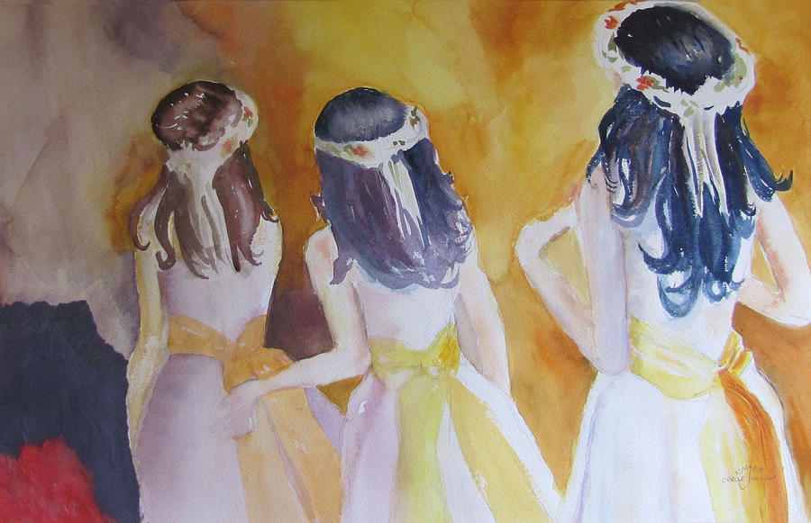Colombian Wedding Party TWO Painting by Carole Johnson