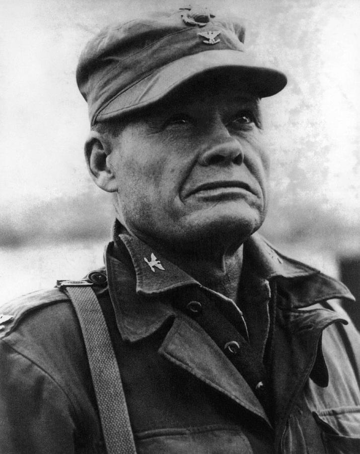 Lewis Puller Photograph - Colonel Lewis Chesty Puller - 1950 by War Is Hell Store