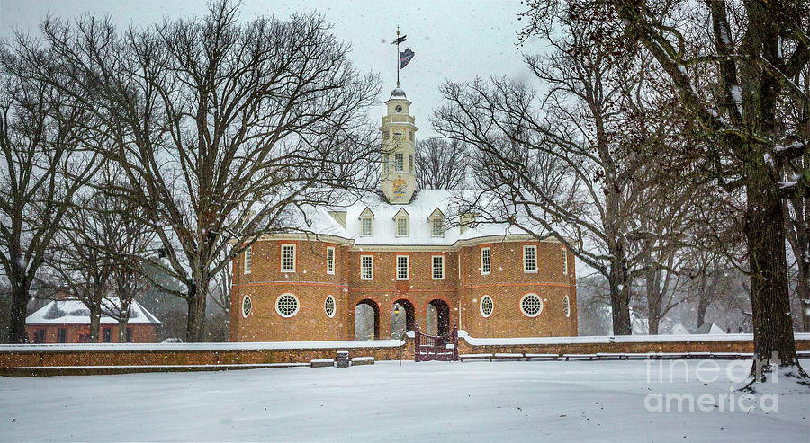 Colonial Capitol in Winter I Photograph by Karen Jorstad