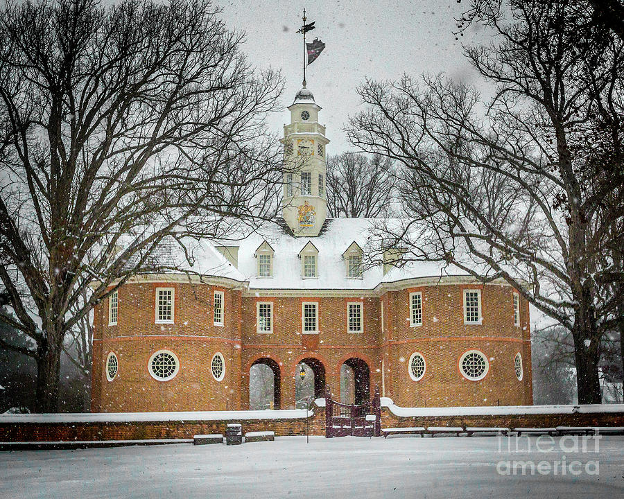 Colonial Capitol in Winter II Photograph by Karen Jorstad