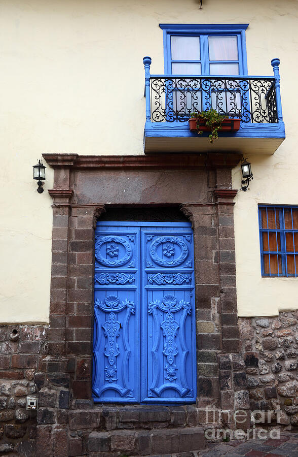 Colonial Door in Cusco Peru Photograph by James Brunker