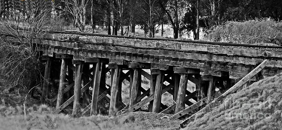 Black And White Photograph - Colonial Era Bridge. by Blair Stuart