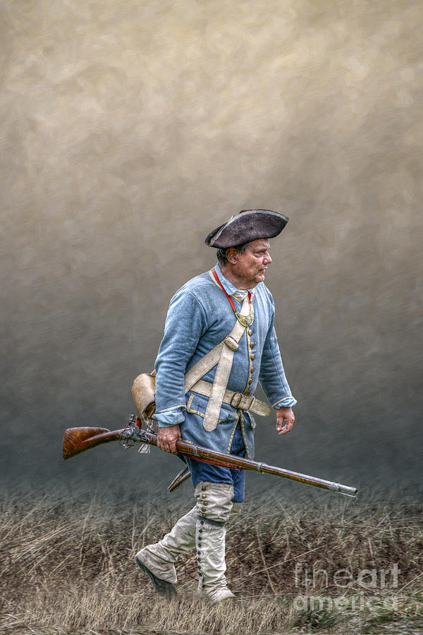 Colonial French Soldier with Rifle Digital Art by Randy Steele