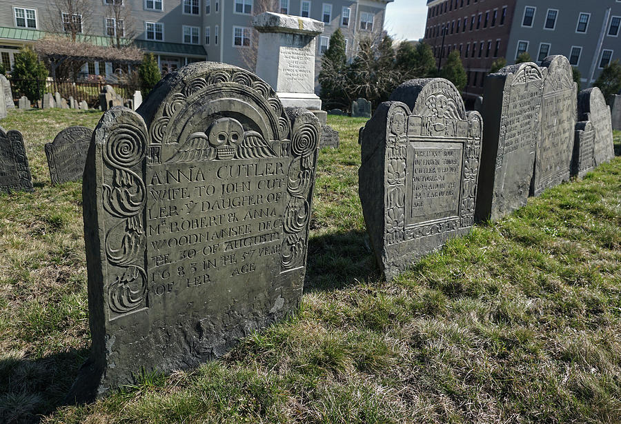 Colonial Graves at Phipps Street Photograph by Wayne Marshall Chase