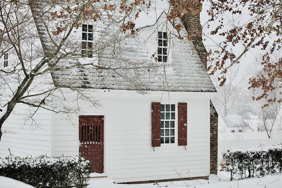 Colonial Home in Winter Photograph by Rachel Morrison