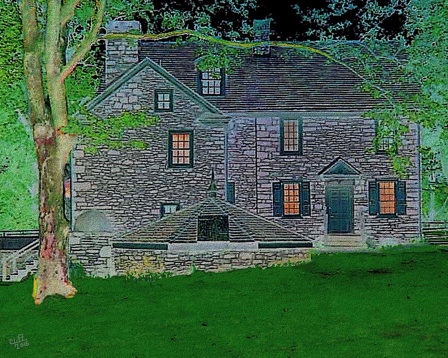 Colonial House Washington Crossing PA Painting by Cliff Wilson