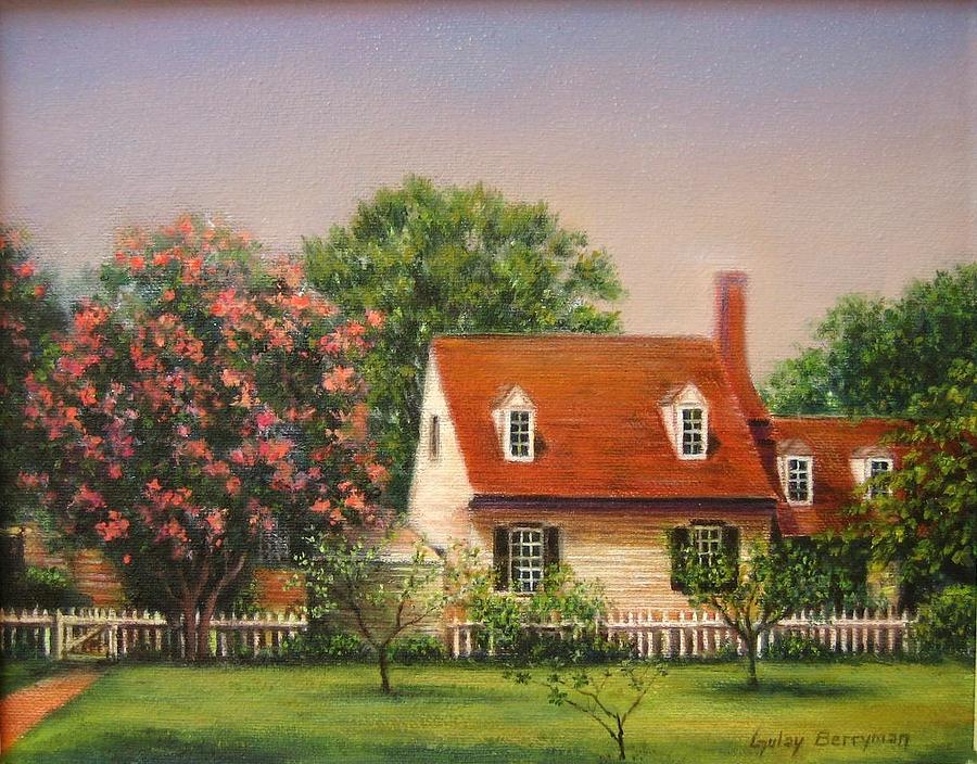Colonial Painting - Colonial Kitchen  by Gulay Berryman