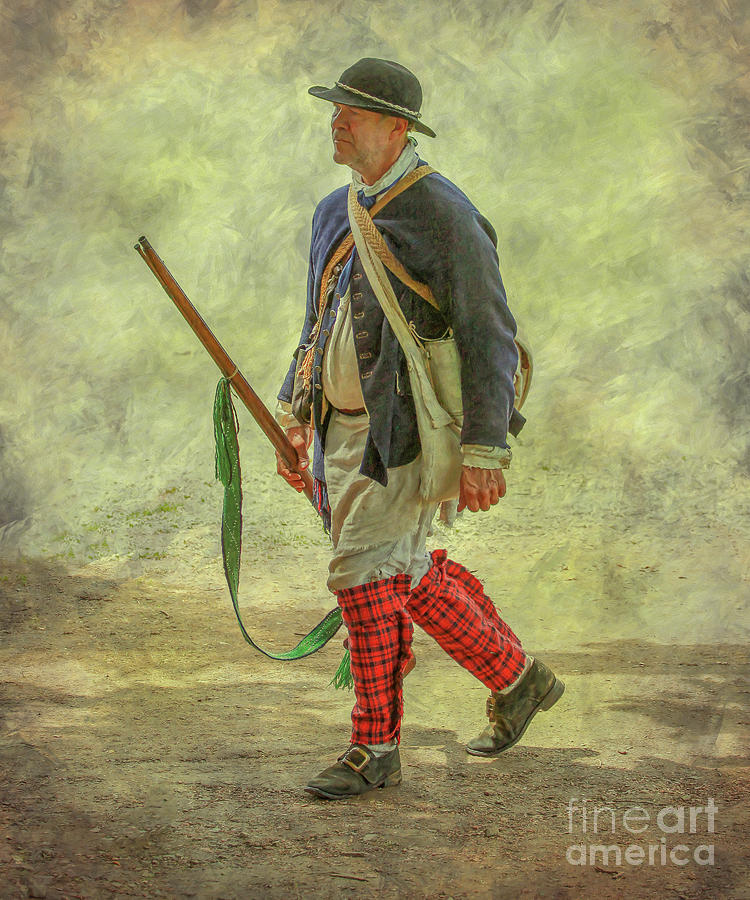 American Revolution Digital Art - Colonial Militia Scout One by Randy Steele
