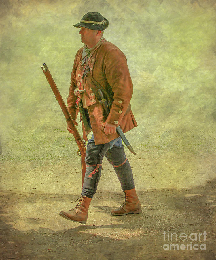 Colonial Militia Scout Two Digital Art by Randy Steele