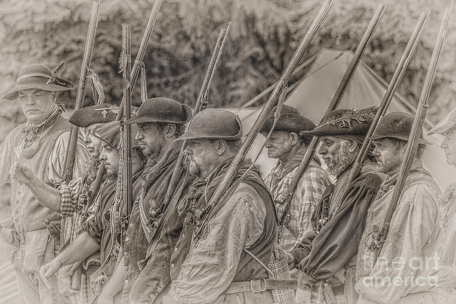 Colonial Militia Soldiers Digital Art by Randy Steele