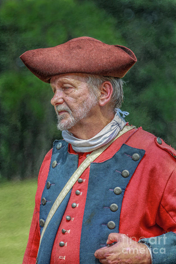 Colonial Soldier Portrait Digital Art by Randy Steele