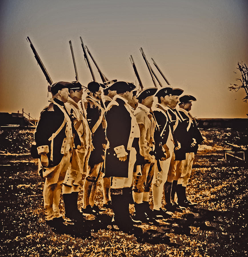 Colonial Soldiers On Parade Photograph by Bill Cannon