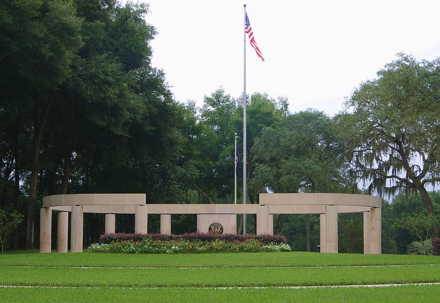 Colonnade at the Florida National Cemetery Photograph by Richard Rizzo