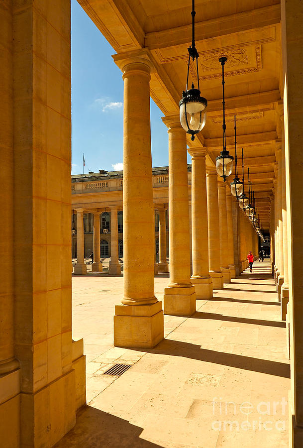 Paris Photograph - Colonnade at the Palais Royal by Alex Cassels