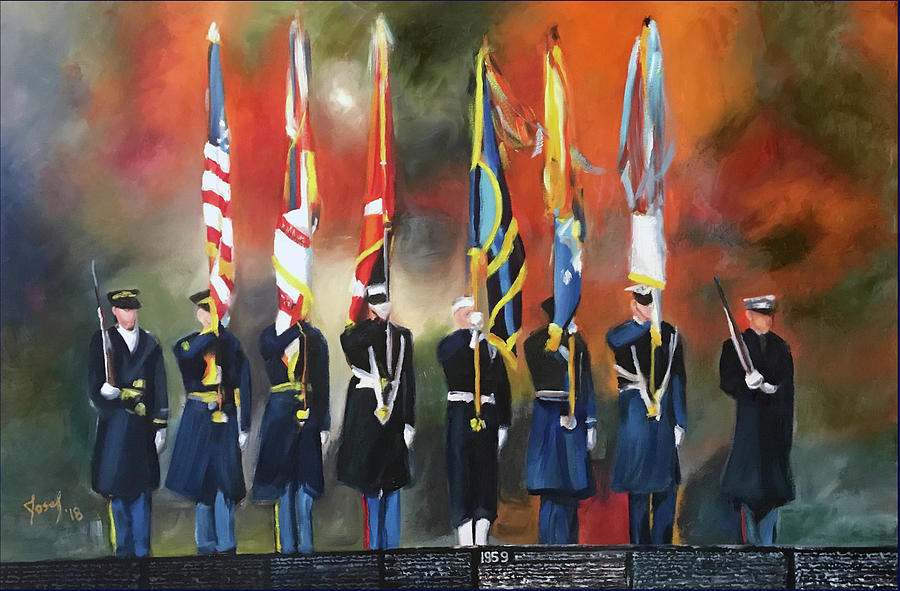 Color and Honor at THE WALL Painting by Josef Kelly
