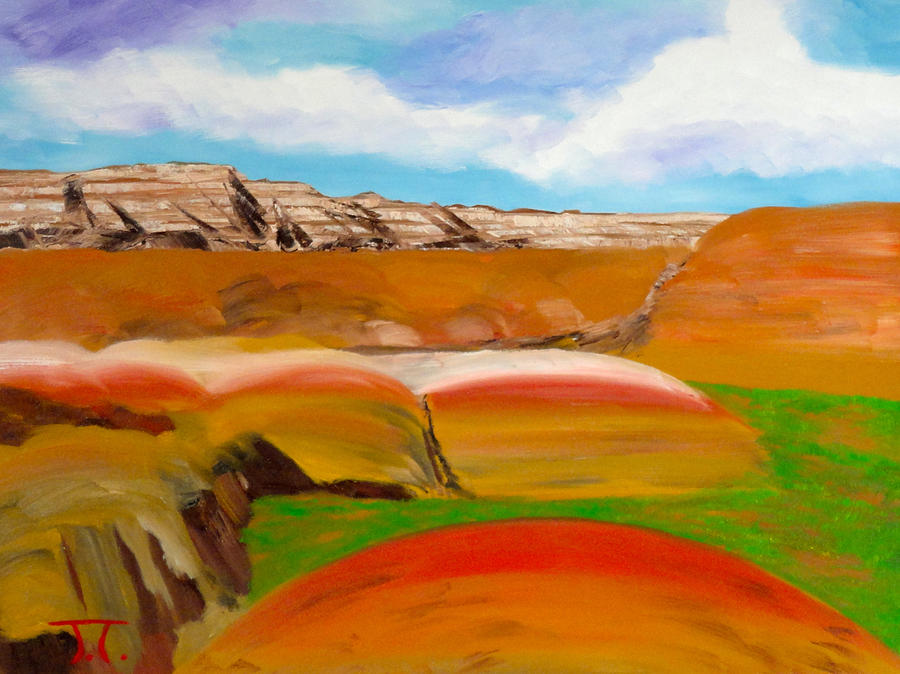 Color Badlands Painting by Troy Thomas