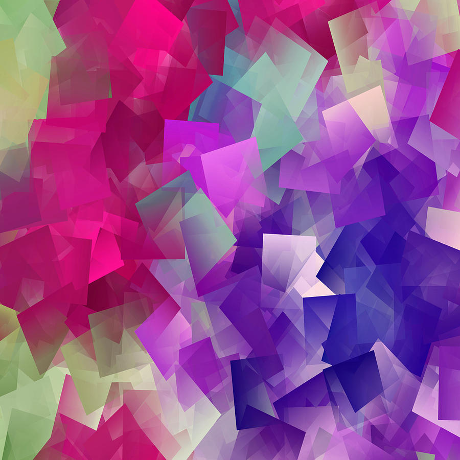 Color Block - Purples Digital Art by Marianna Mills