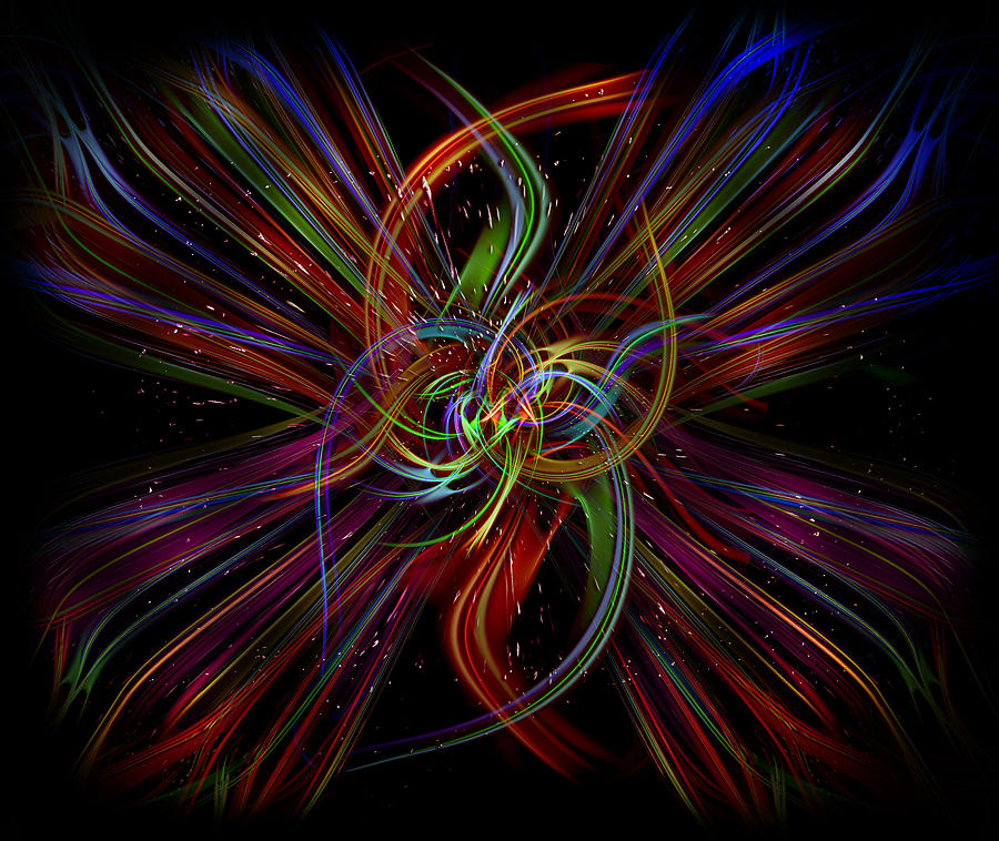 Madness Digital Art - Color Bonding by Andy Young