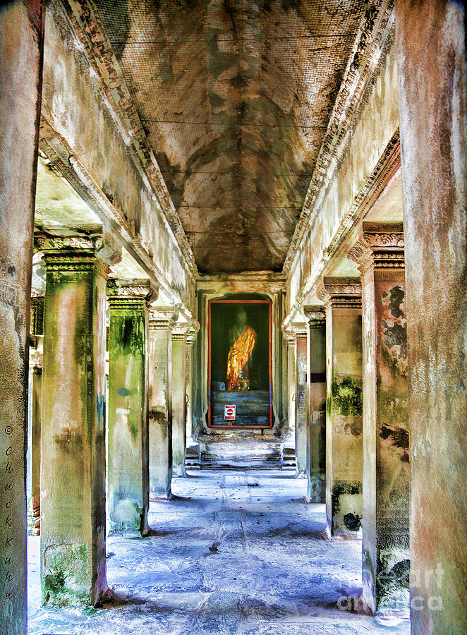 Color Buddha Temple Angkor Wat  Photograph by Chuck Kuhn