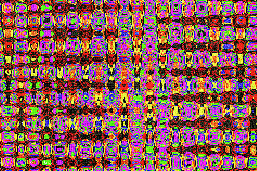 Color Circles Abstract #95 Digital Art by Tom Janca