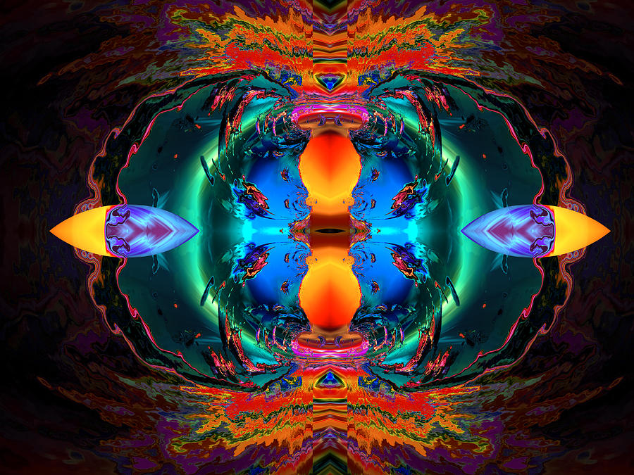 Abstract Digital Art - Color circus by Claude McCoy