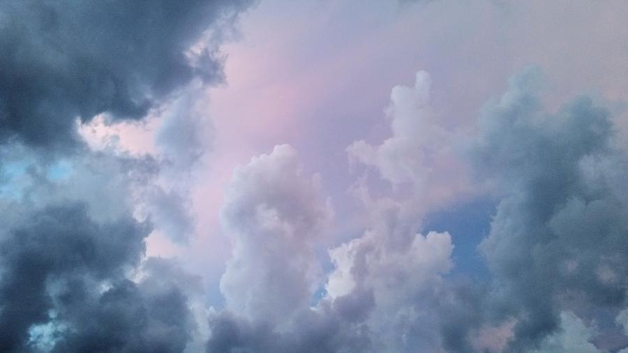 Colorful Clouds Going Up Photograph by Ally White