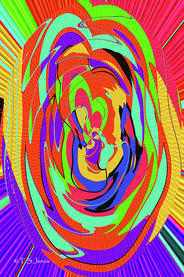 Color Drawing Abstract #4 Digital Art by Tom Janca