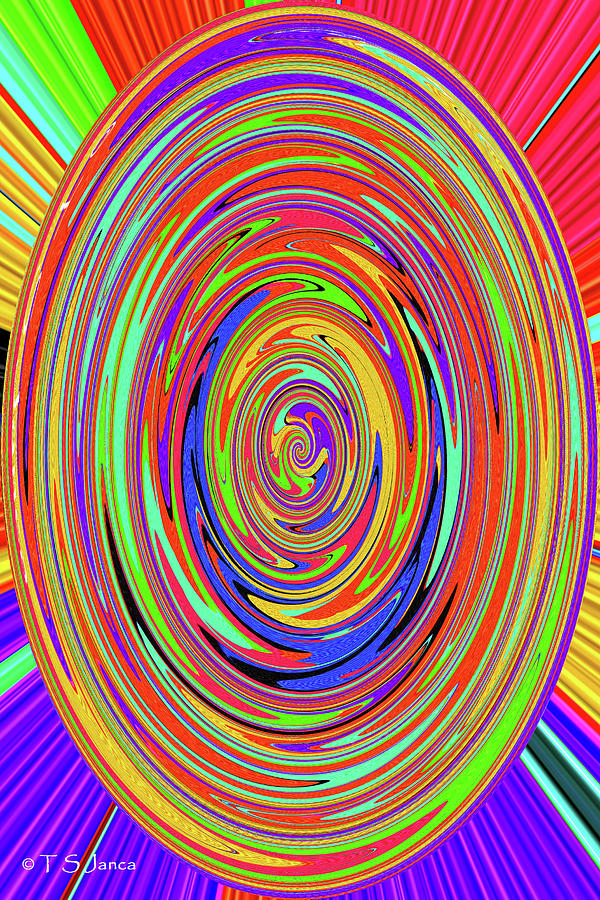 Color Drawing Abstract #7 Digital Art by Tom Janca