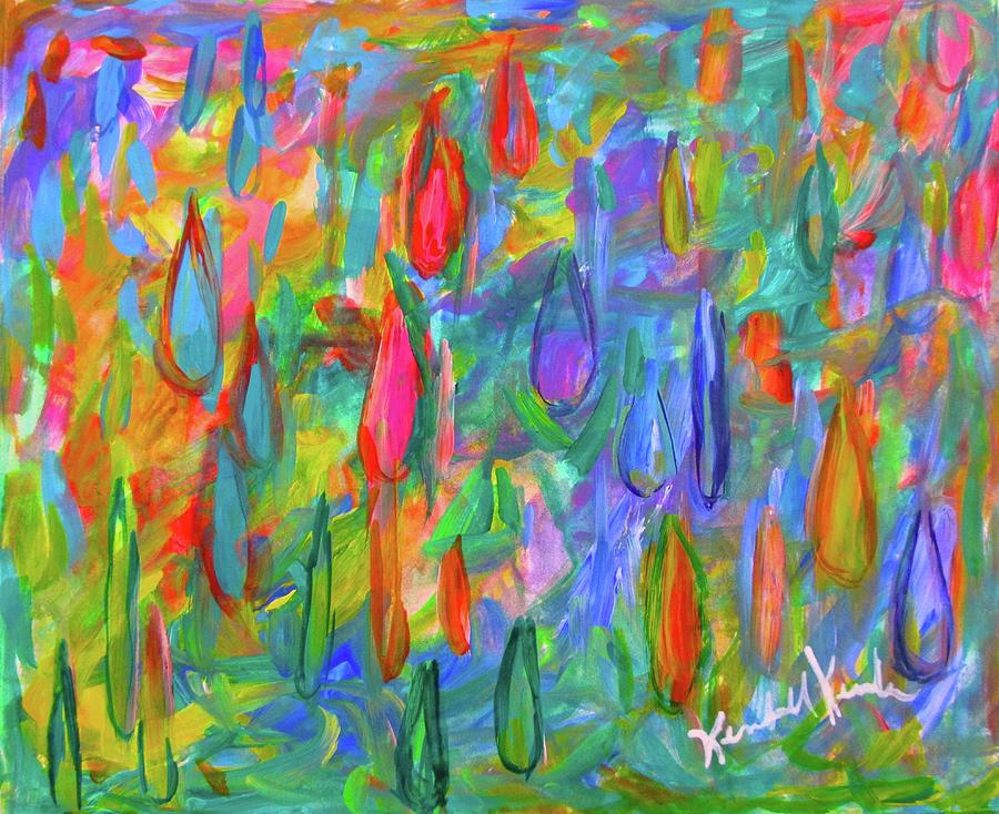 Color Drops Painting by Kendall Kessler