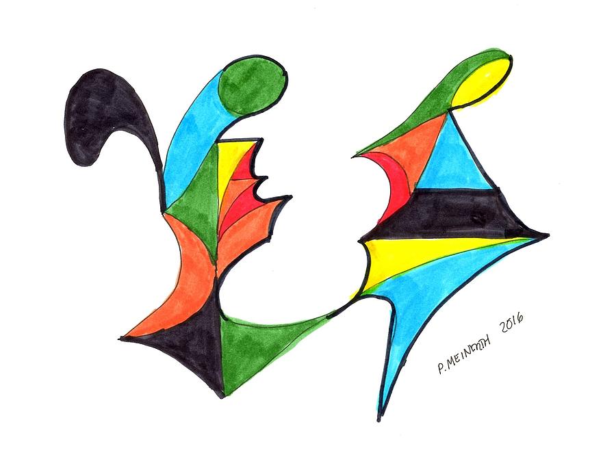 Color Exercise No.25 Drawing by Paul Meinerth