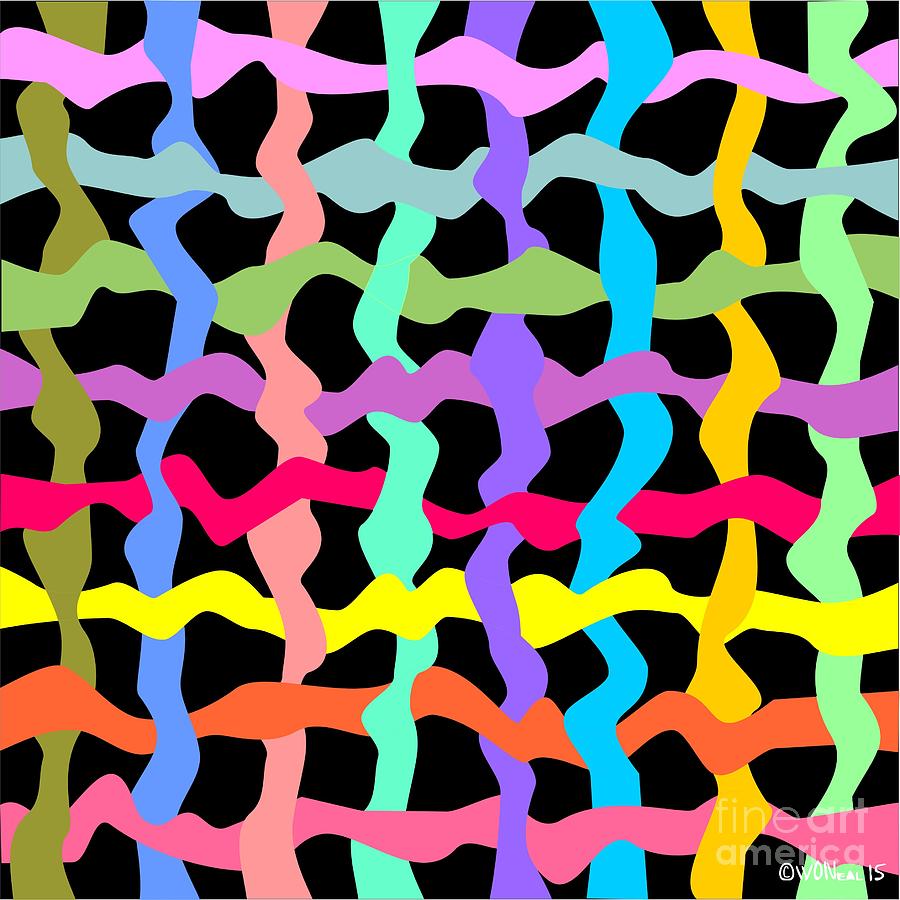 Pattern Digital Art - Color Field Theory, No. 3 by Walter Neal