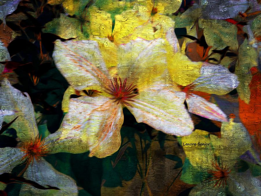 Color in My Garden Mixed Media by Lenore Senior