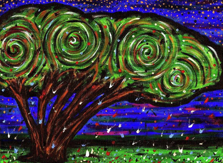 Color In Trees Painting by Meghan Elizabeth