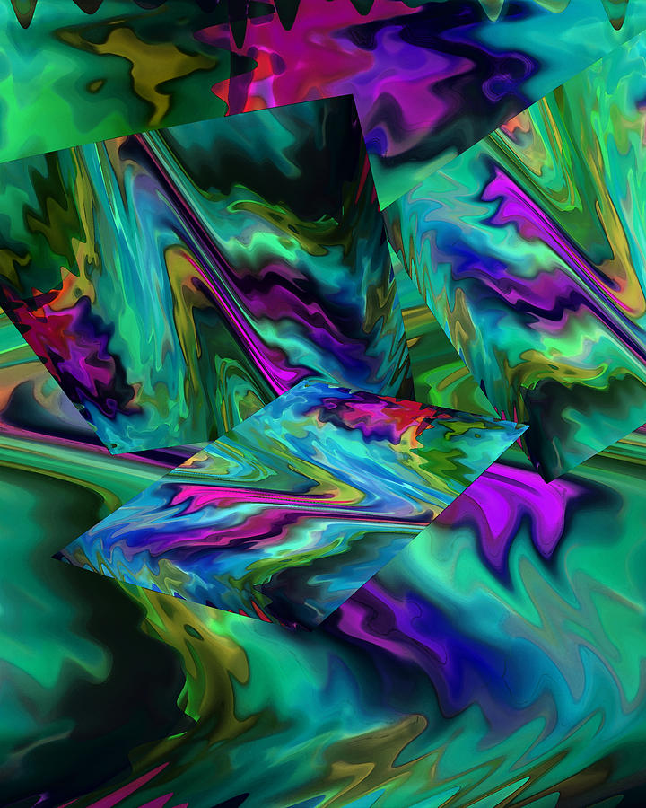 Color Journey in Turquoise Digital Art by Lynda Lehmann
