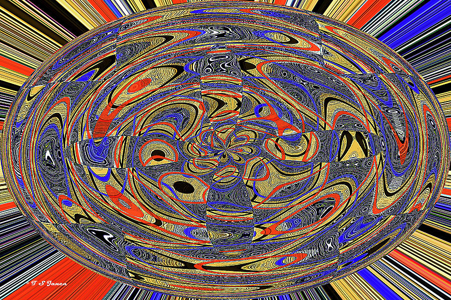 Color Lines Override Abstract Digital Art by Tom Janca