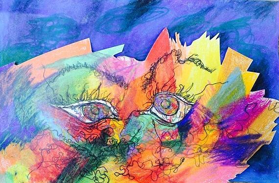 Eyes Drawing - Color Me Manic by Lyndsey Hammond