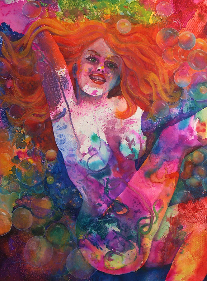 Nude Painting - Color Me Mardi Gras by Valerie Aune Nude Painting - Color Me Mardi Gras by Valerie Aune